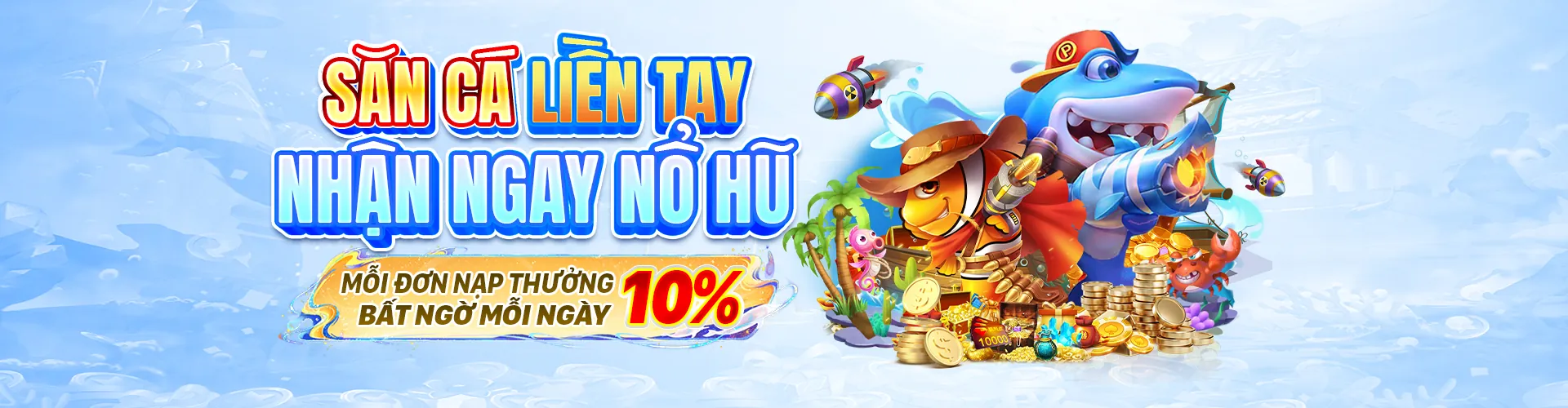 Hình ảnh chính game bắn cá win55 no hu với kho báu dưới đại dương
